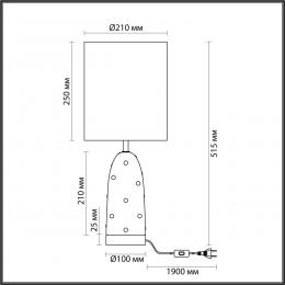 Odeon light exclusive 5423/1T MODERN ODL_EX24 42 золотой/молочный/белый/металл/керамика/ткань Настольная лампа E27 1*60W POLLEN  - 2 купить